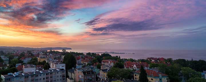 Sopot bei Sonnenuntergang